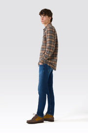 MAN DETROIT SHIRT - BEIGE/BROWN/GREY CHECK