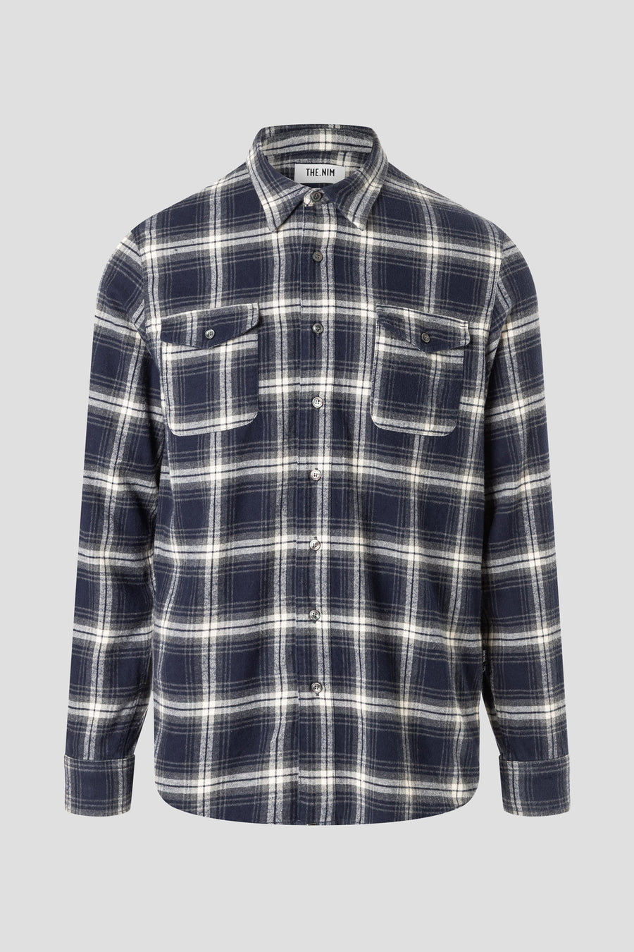 MAN DETROIT SHIRT - RINSE BLUE/CREAM CHECK