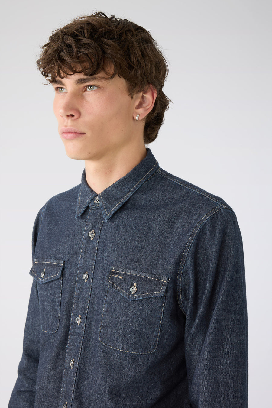MAN DETROIT SHIRT - DARK RIGID DEEP BLUE