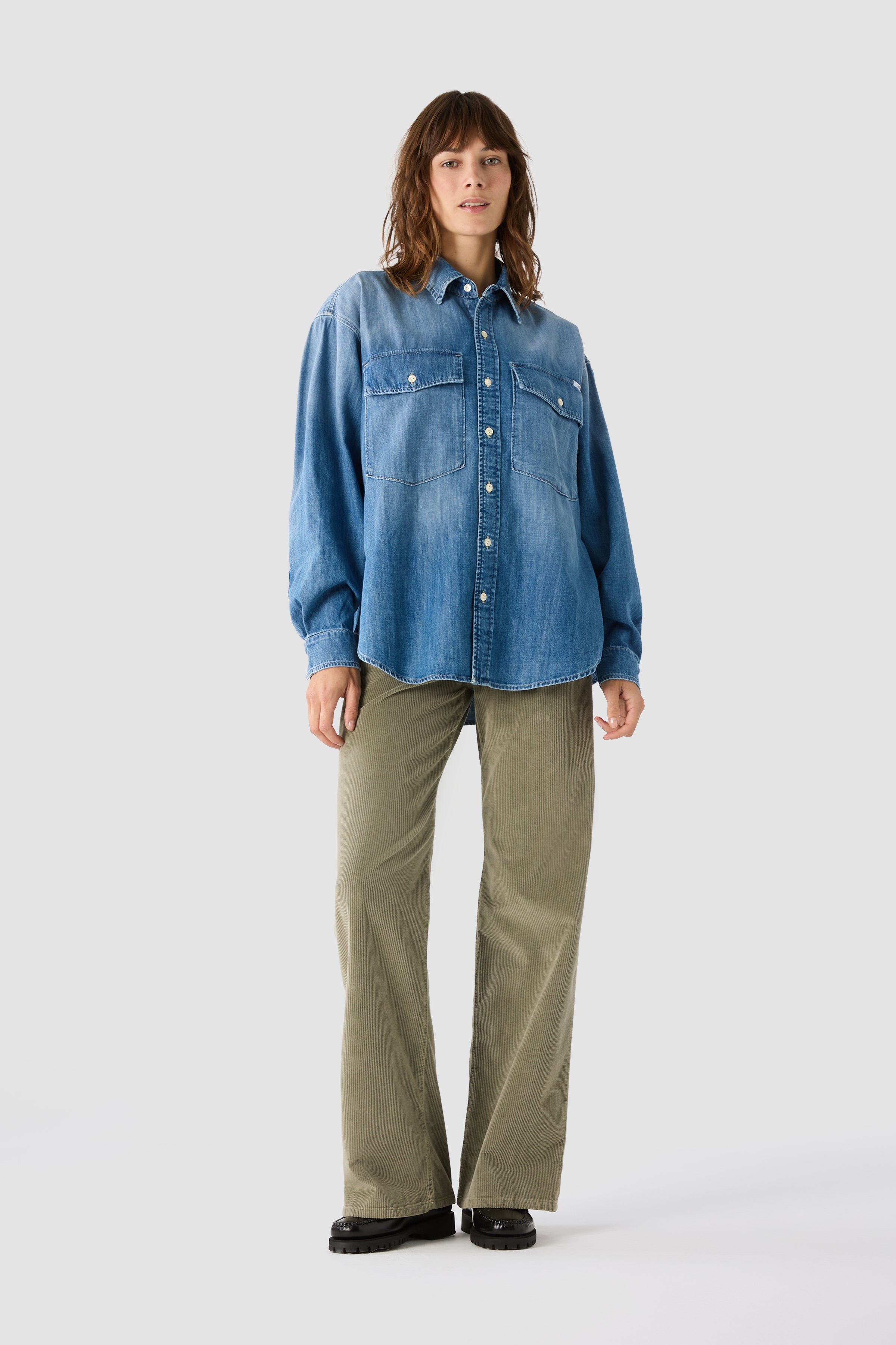 WOMAN L/S OVERSHIRT - VINTAGE