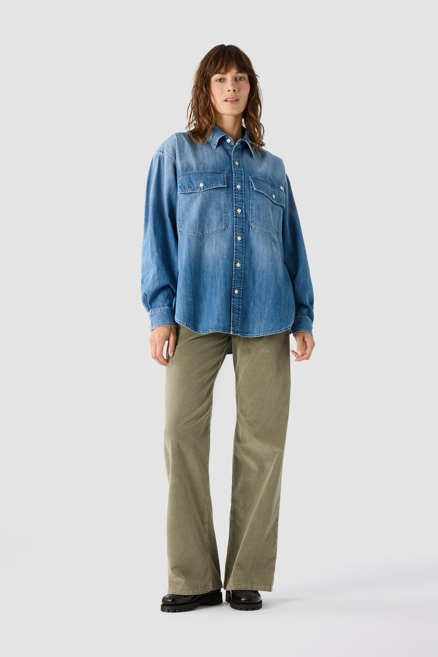 WOMAN L/S OVERSHIRT - VINTAGE