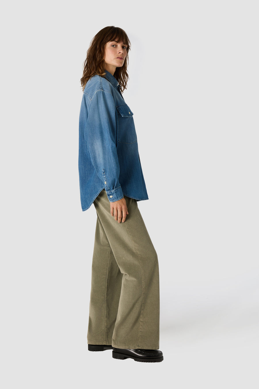 WOMAN L/S OVERSHIRT - VINTAGE