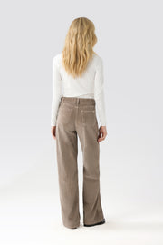 DEBBIE WOMAN PANTS HIGHT RISE - PIGMENT TAUPE