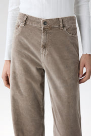 DEBBIE WOMAN PANTS HIGHT RISE - PIGMENT TAUPE