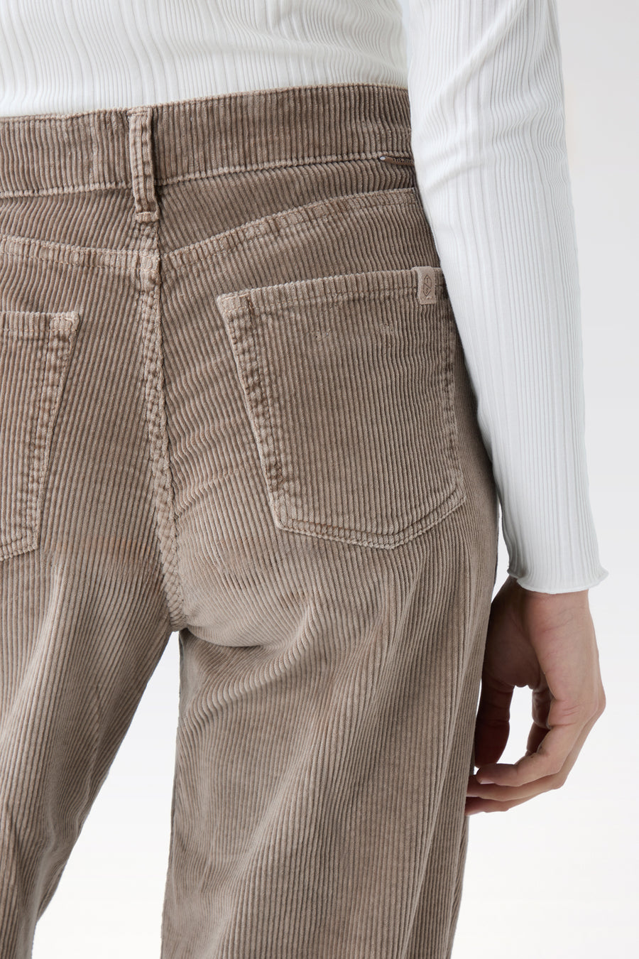 DEBBIE WOMAN PANTS HIGHT RISE - PIGMENT TAUPE