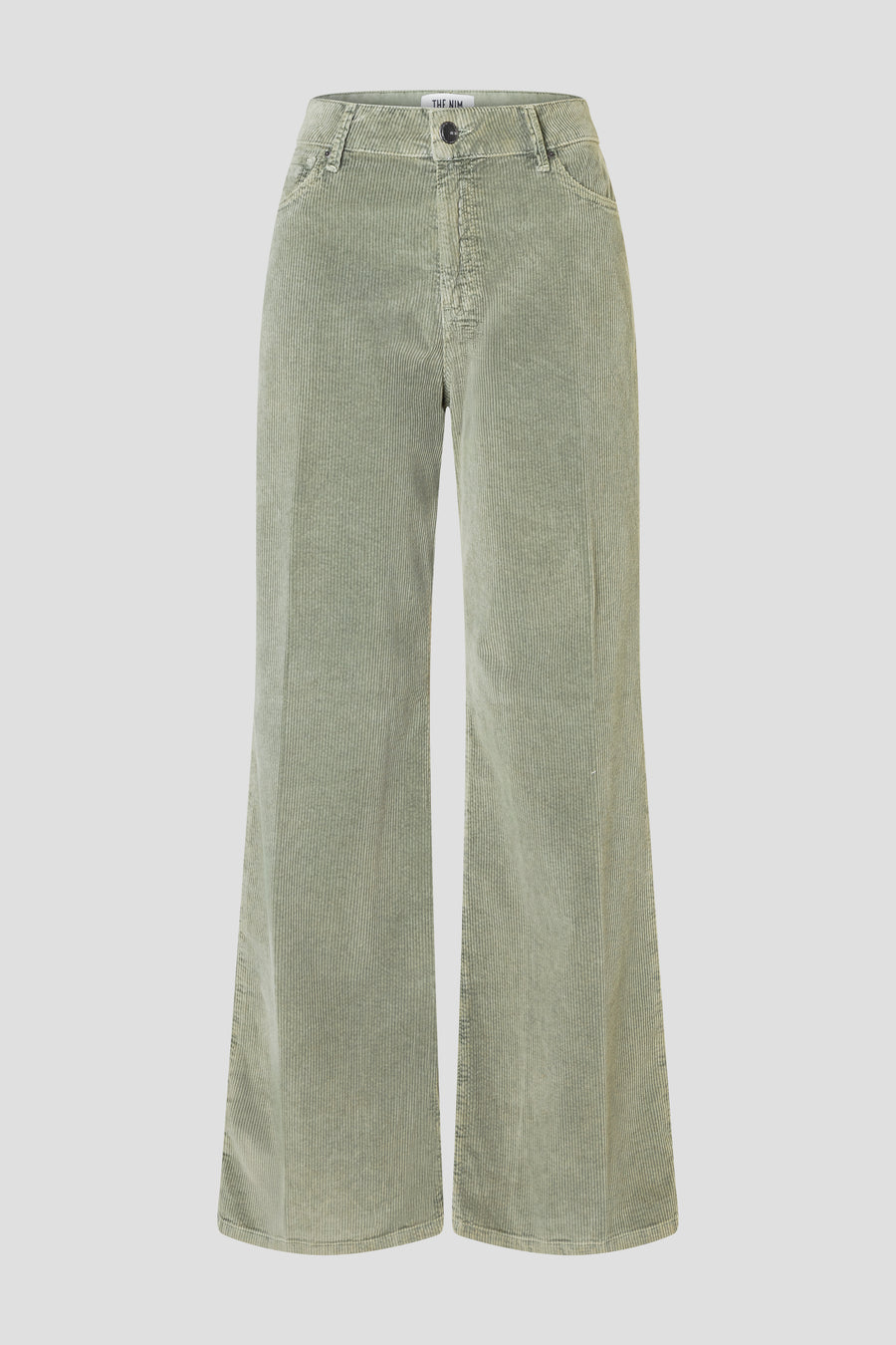 DEBBIE WOMAN PANTS HIGHT RISE - PIGMENT GREEN