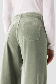 DEBBIE WOMAN PANTS HIGHT RISE - PIGMENT GREEN