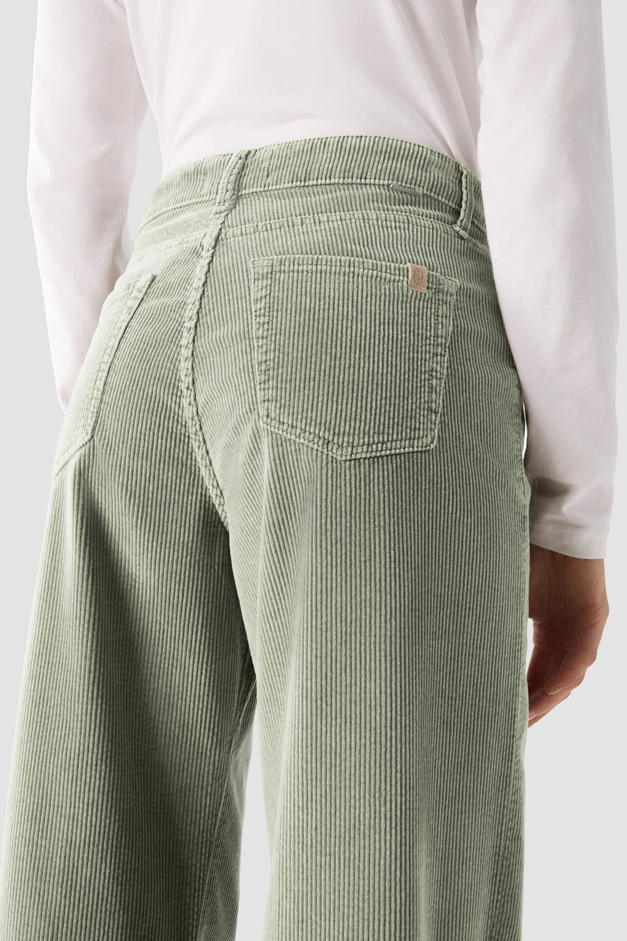 DEBBIE WOMAN PANTS HIGHT RISE - PIGMENT GREEN