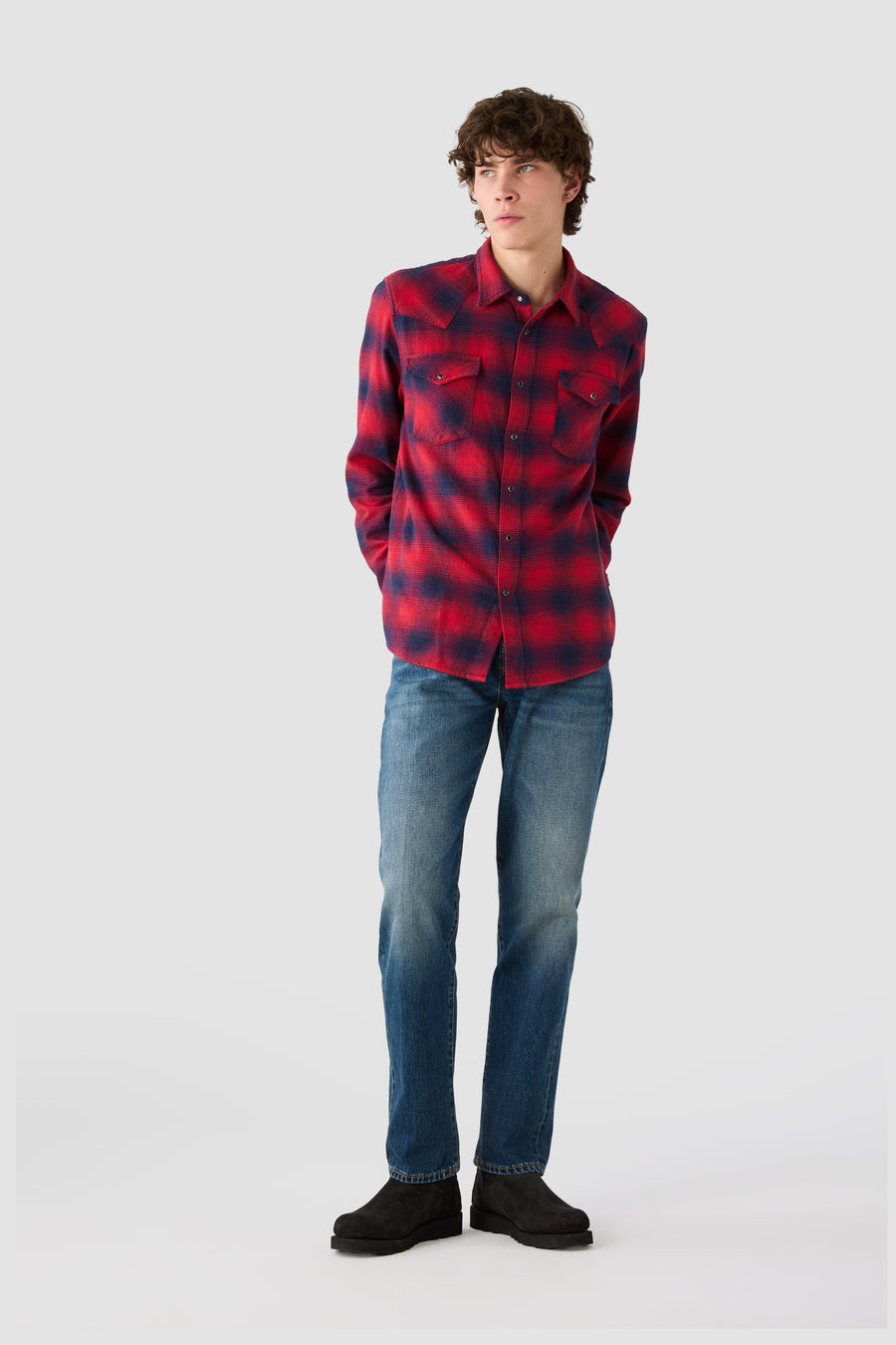 REED MAN JEANS - MID BLUE