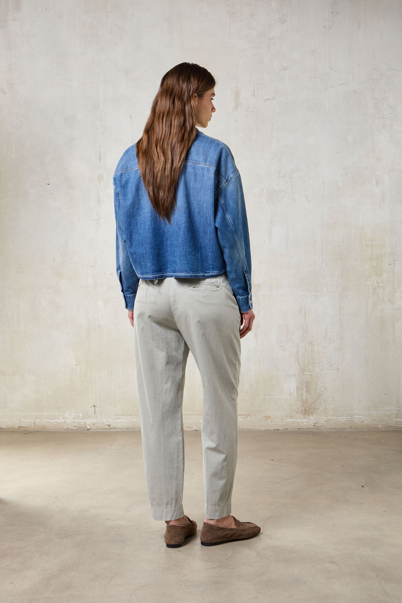 CHINO FLAT FRONT - Laurel Green