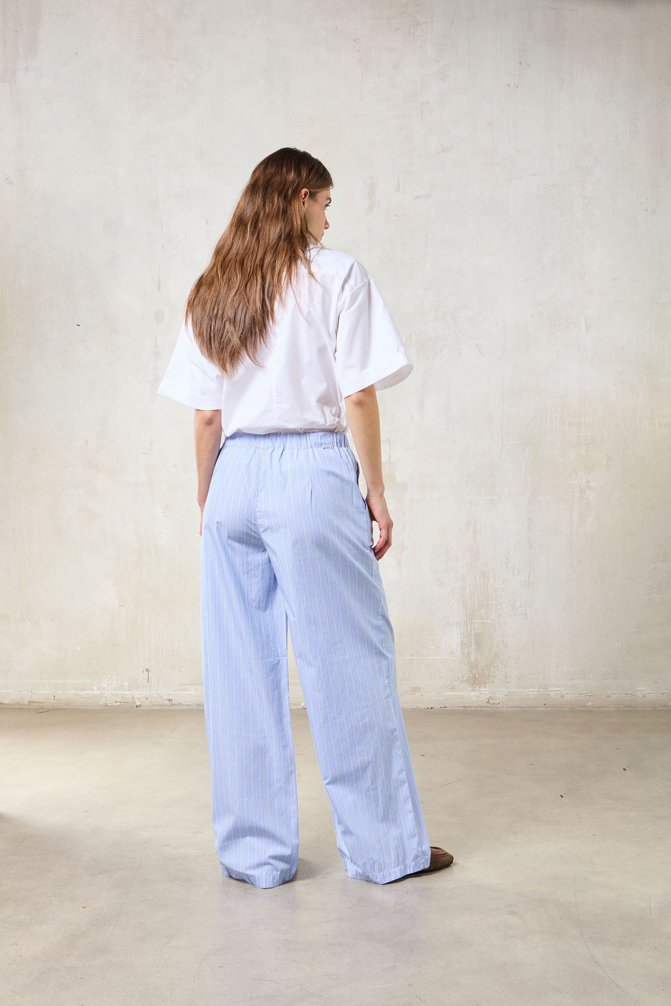 WOMAN STRING PANTS COTTON - WASHED