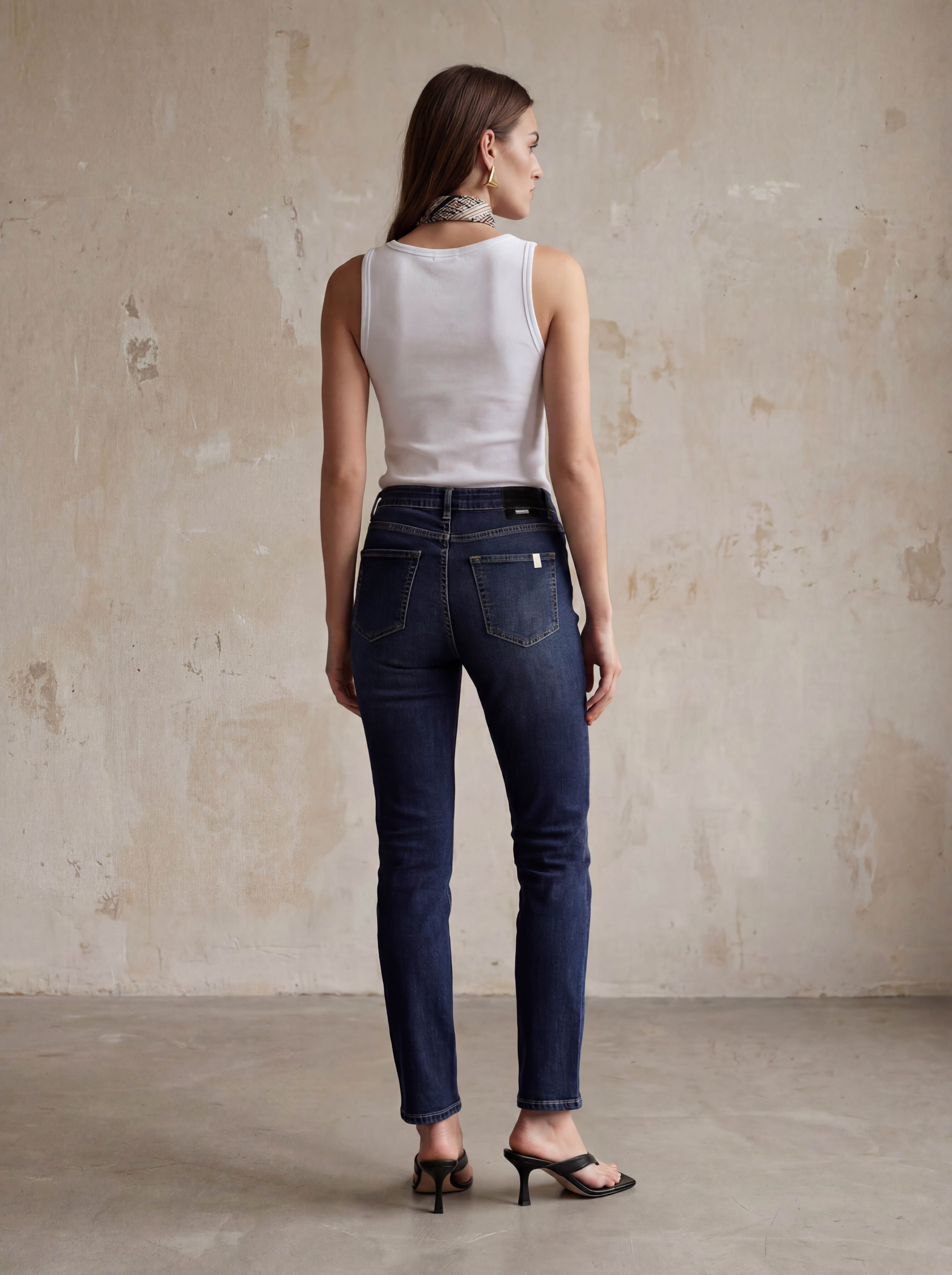 BONNIE WOMAN JEANS 11oz - DARK BLUE
