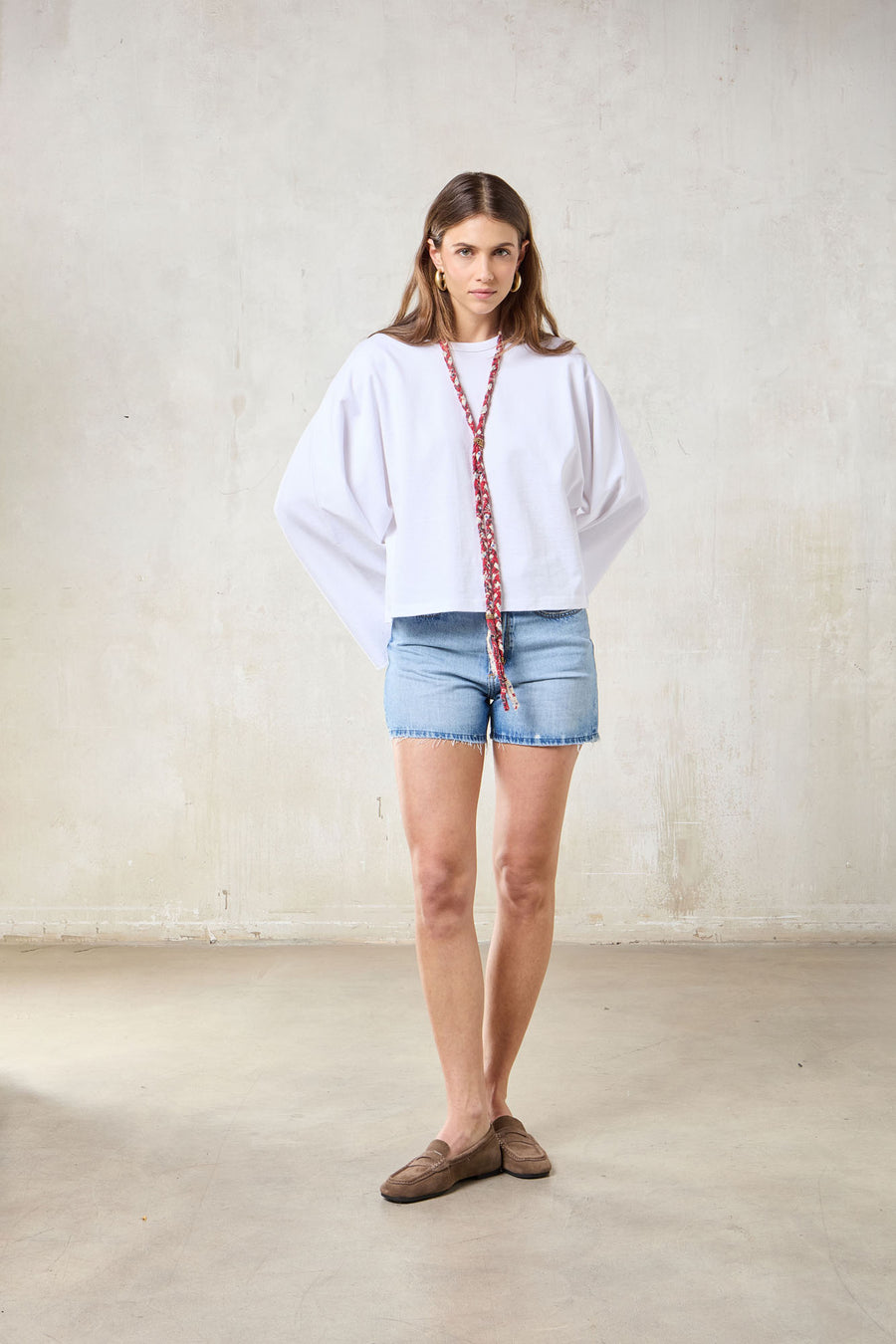 WOMAN DENIM SHORTS - LIGHT BLUE