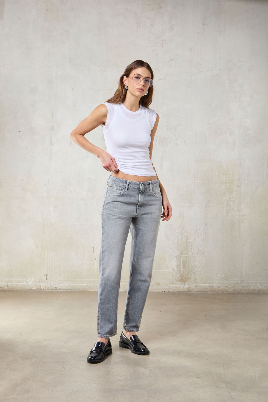 JANE WOMAN JEANS - GRAY