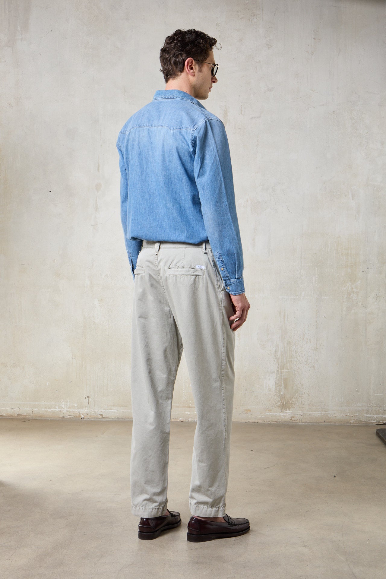 CARROT FLAT FRONT PANT - LAUREL GREEN